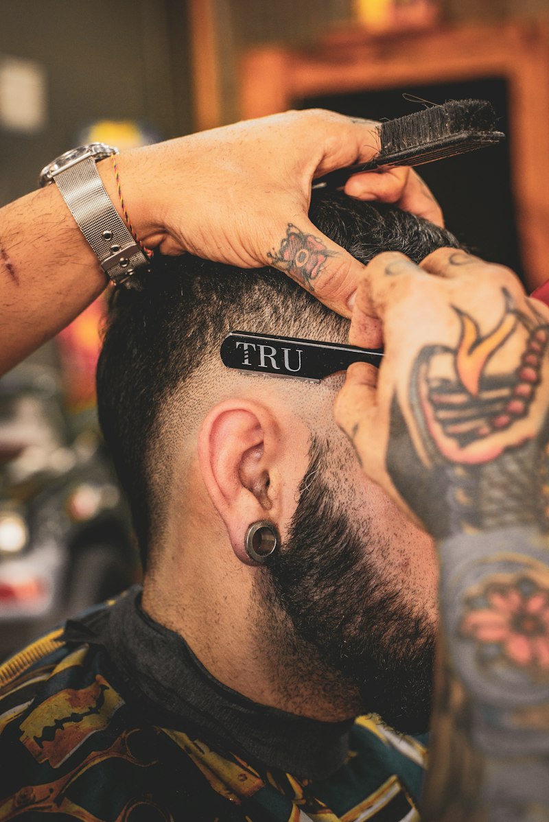 Corte degrade masculino moderno y definido